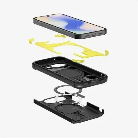 Spigen Tough Armor Mag Fit Rückseite Silikon Kunststoff Schwarz Google Pixel 10a
