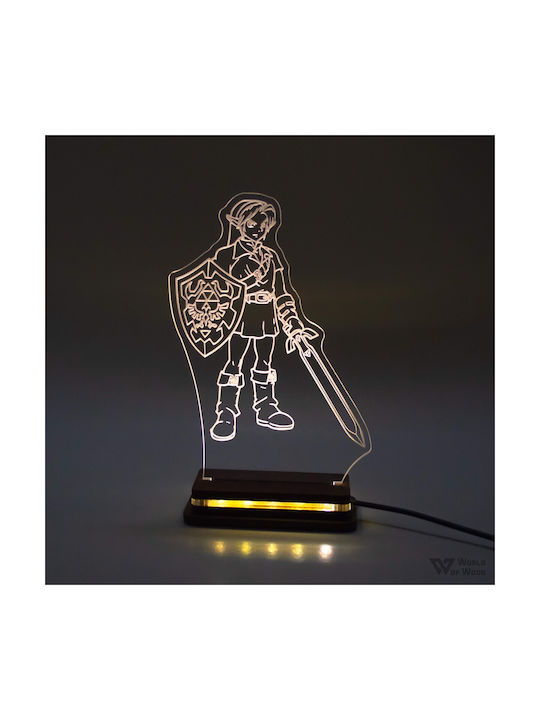 World of Wood Decorative Table Lamp The Legend Of Zelda - Link LED 20x13cm