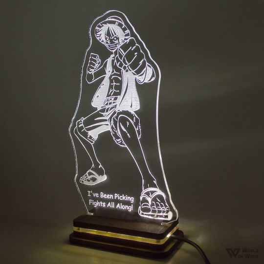 World of Wood Φωτιστικό One Piece Luffy LED World of Wood Φωτιστικό One Piece Luffy LED