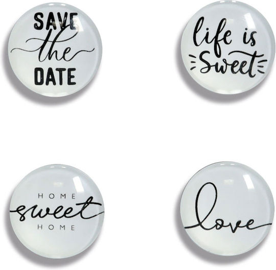 Decorative Magnets Set 4 Pieces Z-l Quotes 11263 Φ2.5x0.8