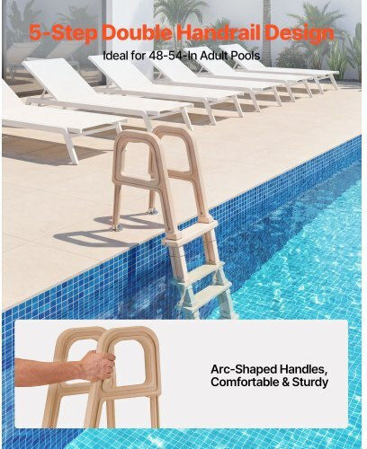 Vevor Scară Piscină Maro