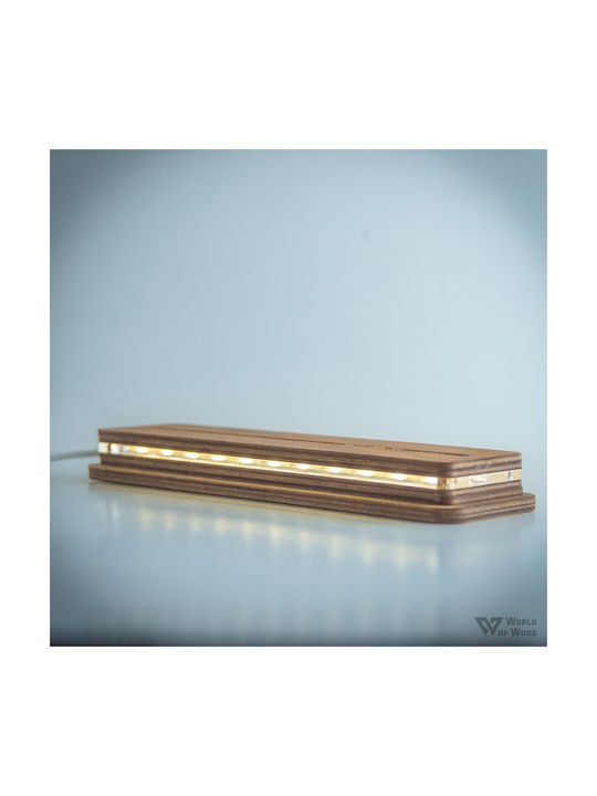 World of Wood Decorative Table Lamp To The Moon And Back LED Warm White Love 20x18cm