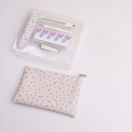 Set of 8 Nail Tools Flower Series