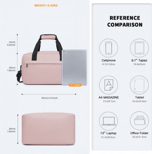 Miss Lulu Sac De Voiaj Roz Textil
