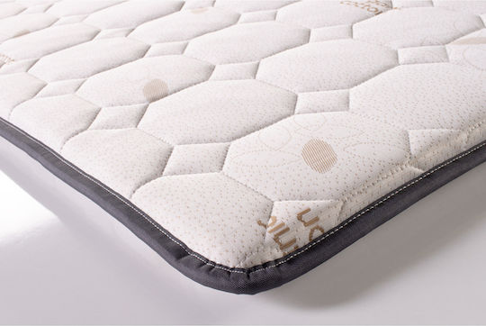 Cotton Foam Mattress Topper Double White 150x (140x200x5cm)