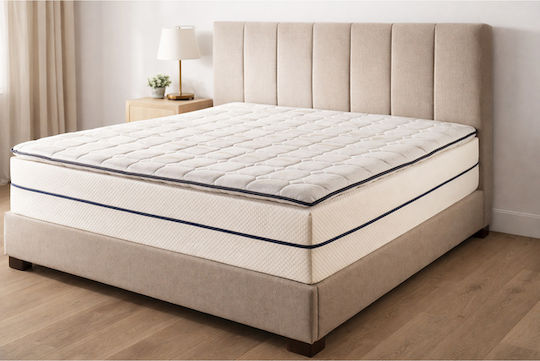 Cotton Foam Mattress Topper Double White 150x (160x200x5 Cm)