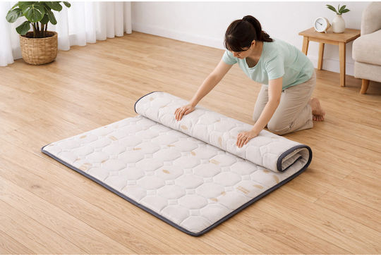 Cotton Foam Mattress Topper Double White 150x (160x200x5 Cm)