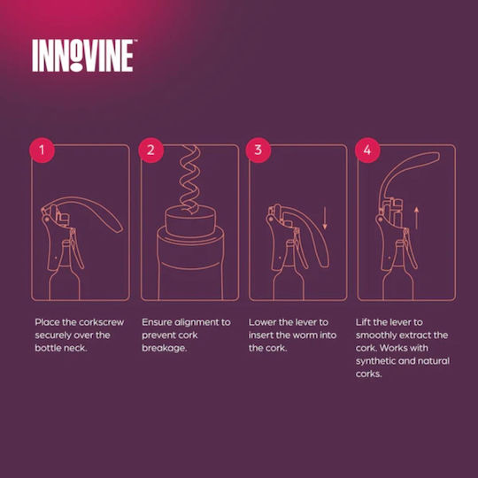Innovine 12029 Premium Κάθετο Τιρμπουσόν Μοχλό Μαύρο Χρώμιο