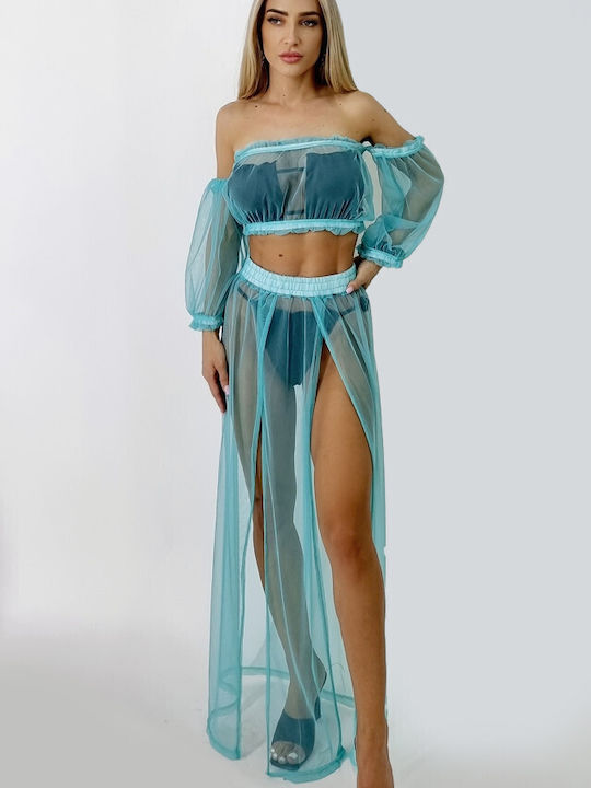 Γυναικείο Σετ Παραλίας Turquoise