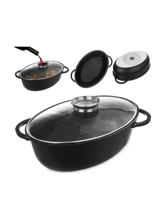Orion Oval Heat-Resistant Cookware Glass with Lid 45cm 2 Pieces