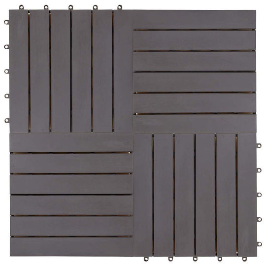 vidaXL Material for Garden Flooring from Wood 30x30cm 10 Pieces