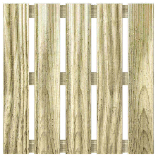 vidaXL Wood Garden Flooring Tile 50x50cm 6 Pieces