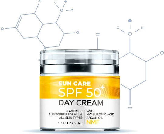 P. Kosmidis Light Cremă Hidratantă și Anti-îmbătrânire de Zi pentru Față 24h cu SPF50 cu Acid Hialuronic și Colagen 50ml