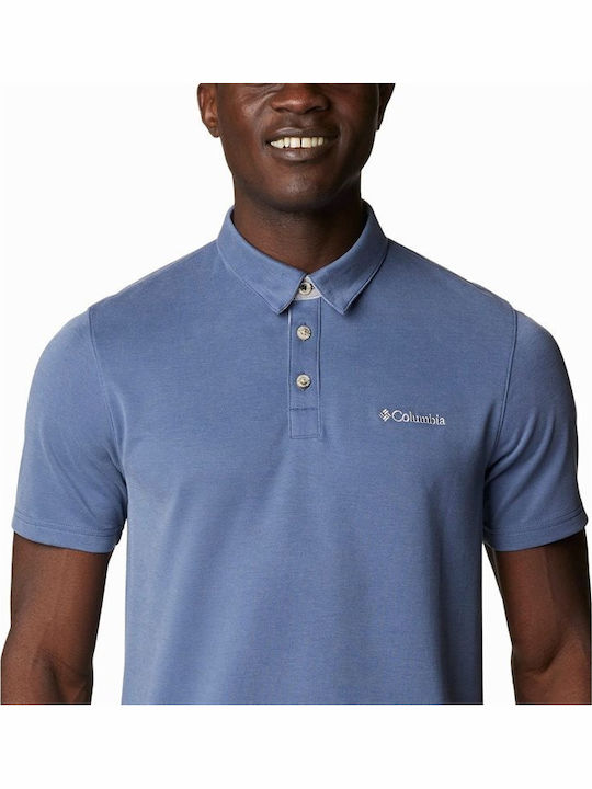 Mountain Polo Short Sleeve Light Blue Blouse