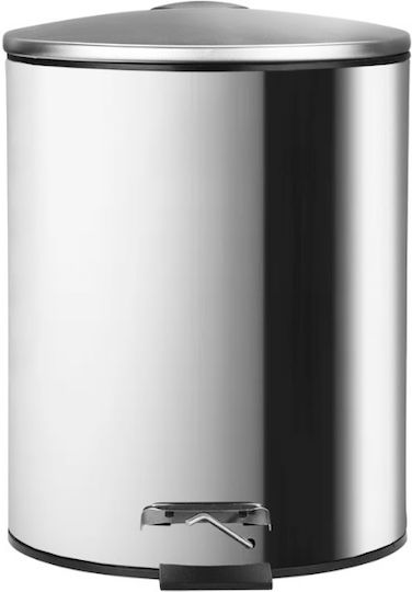 Homely Χαρτοδοχείο Μπάνιου Classic Inox Soft Close 5lt Matt Inox