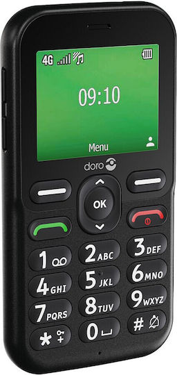 Doro Leva E10 Dual SIM Κινητό με Μεγάλα Κουμπιά Μαύρο