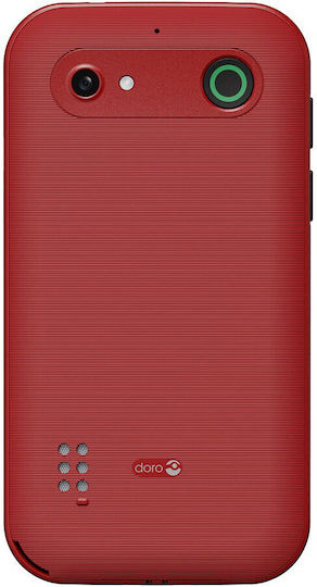 Doro Leva E10 Dual SIM Κινητό με Μεγάλα Κουμπιά Κόκκινο