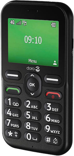 Doro Leva E10 Dual SIM Κινητό με Μεγάλα Κουμπιά Μαύρο