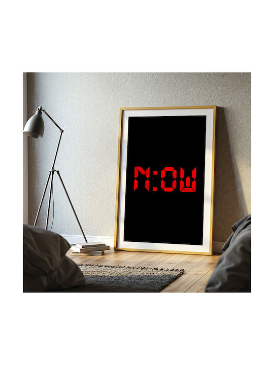 Quote Poster Now Pq173 50cm X 70cm Μαύρη Ξύλινη Κορνίζα