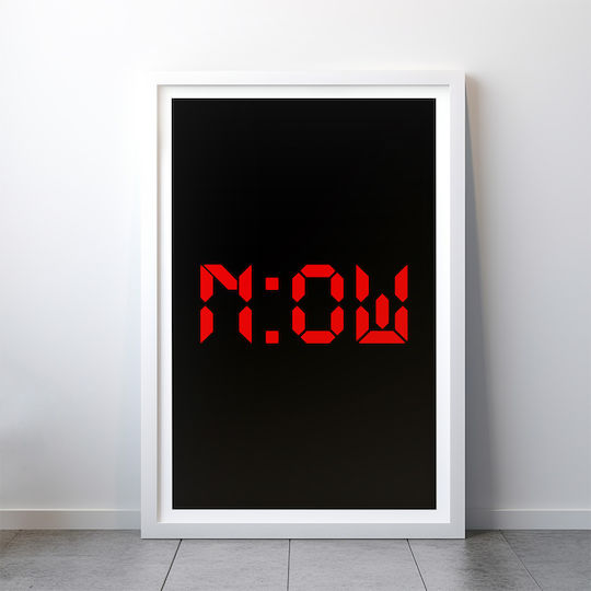 Quote Poster Now Pq173 50cm X 70cm Μαύρη Ξύλινη Κορνίζα