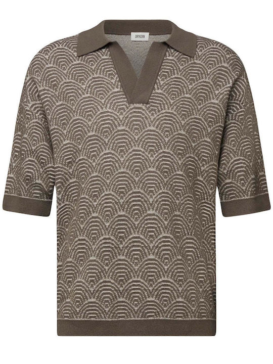 Polo Short Sleeve Brown Blouse
