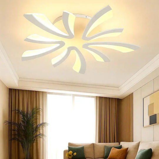 Deckenleuchte Weiß Modern Integrierte LED Fünffach Dreifarbige Weiß 65x15cm Deckenleuchte Weiß Modern Integrierte LED Fünffach Dreifarbige Weiß 65x15cm