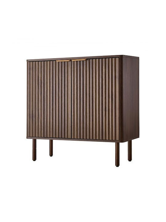 Μπουφές από Ξύλο & Μέταλλο Walnut 80x37.5x80cm