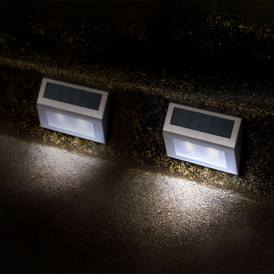 Modee Lighting Set of 2 Wall Mounted Solar Lights with Cold White Light 6000K IP44