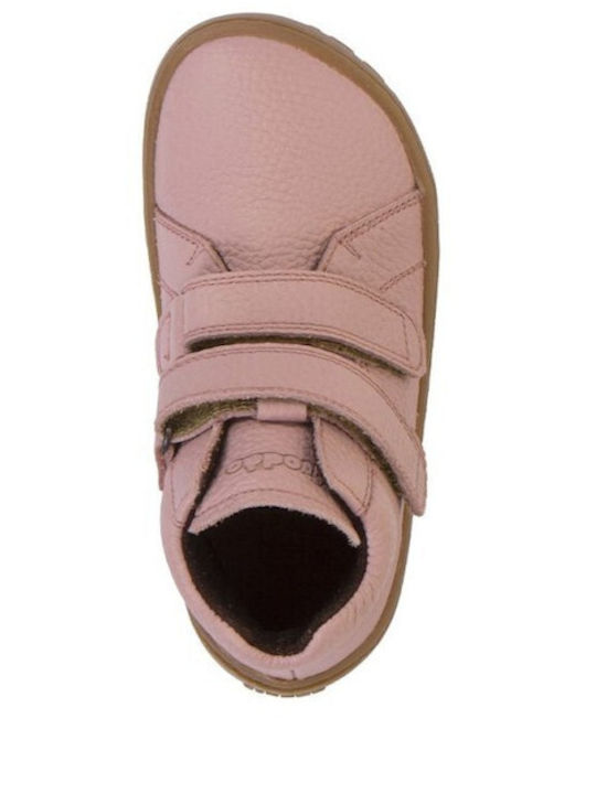 Leder Kinderstiefel mit Reissverschluss Rosa