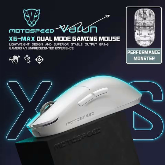 Darmoshark X6 Ασύρματο Gaming Ποντίκι Λευκό