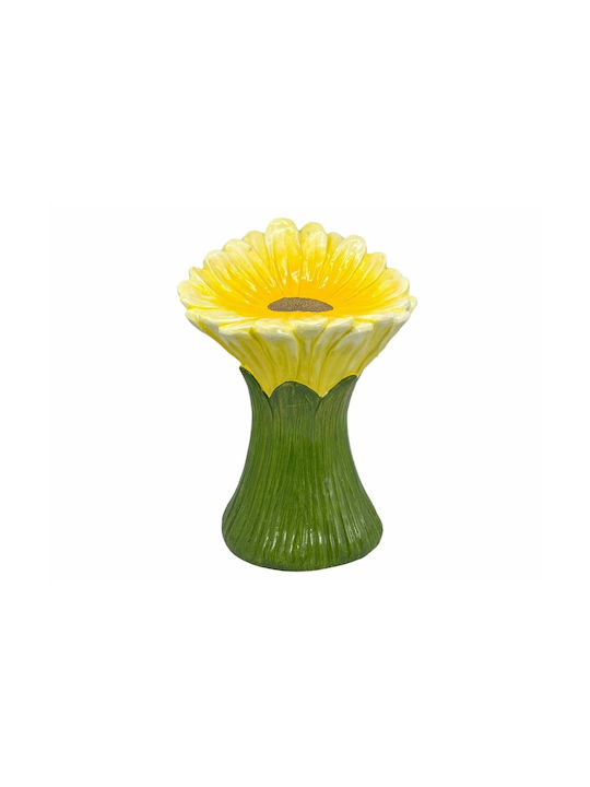 Living Room Plastic Yellow Stool 44.5x41x60cm