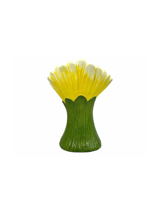 Living Room Plastic Yellow Stool 44.5x41x60cm