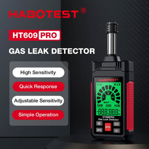 Habotest HT609 Gas Meter CH4 / C3H8 / C4H10 / CO / NH3 / C3H6O / LEL