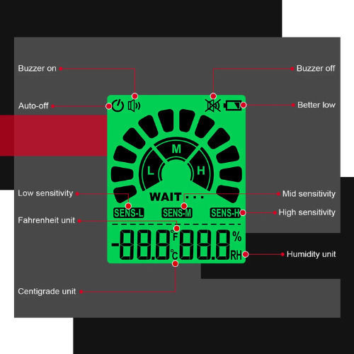 Habotest HT609 Gas Meter CH4 / C3H8 / C4H10 / CO / NH3 / C3H6O / LEL