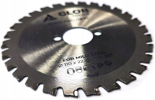 Glob Δίσκος Κοπής Ξύλου με 28 Δόντια 110mm