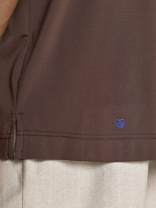 T-shirt Καφέ