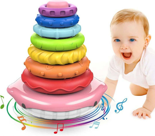 Malvys Malvys Baby Aktivitätsspielzeug Stapelturm aus Silikon für Neugeborene