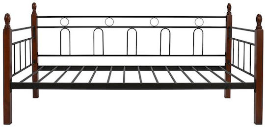 Καναπές Κρεβάτι Μονό για Στρώμα 90x190cm Μαύρο Καναπές Κρεβάτι Μονό για Στρώμα 90x190cm Μαύρο