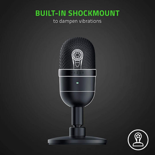 Razer Seiren Mini Πυκνωτικό Μικρόφωνο USB Επιτραπέζιο Quartz σε Ροζ Χρώμα