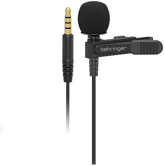 Behringer BC LAV Кондензатор (Малка диафрагма) Микрофон 3.5mm Πέτου, Clip On за Вокали в Черен Цвят