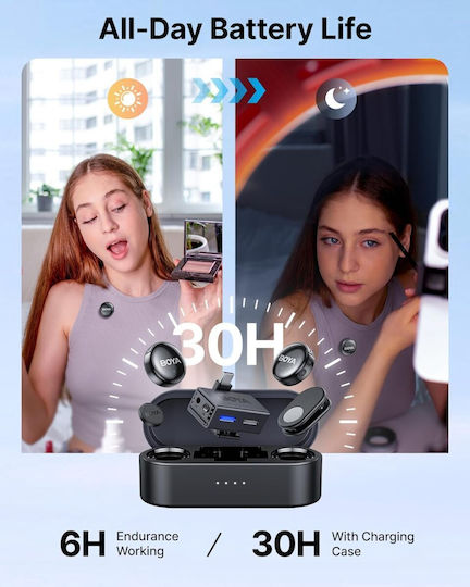 Boya BOYALINK 3 Type-C Mikrofon Πέτου, Clip On