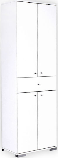 Diamond Δίφυλλη Ντουλάπα 60x40x187cm Λευκό Diamond Δίφυλλη Ντουλάπα 60x40x187cm Λευκό