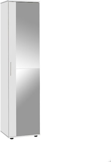 SHC-510-ΒΒ-1 Μονόφυλλη Ντουλάπα με Καθρέπτη 45x36x187cm Λευκό