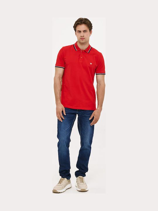 Men's Elastic Jeans Pants with Slim Fit Blue