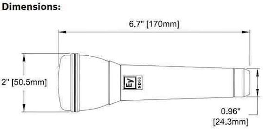 Electro-Voice ND96 Δυναμικό Μικρόφωνο XLR Χειρός για Φωνητικά