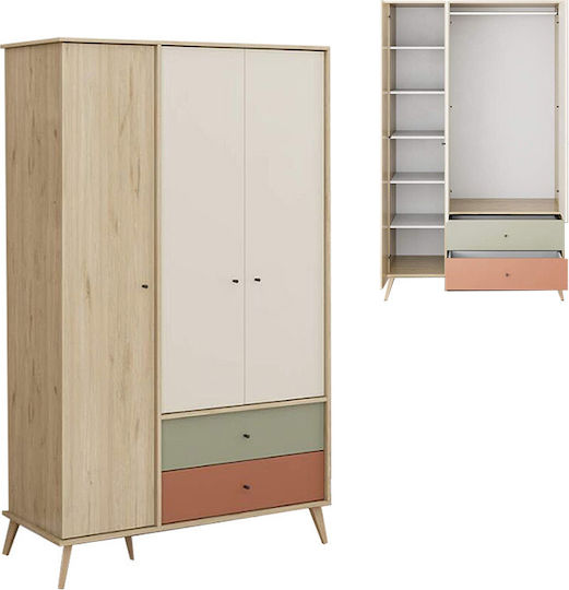 Terra Τρίφυλλη Ντουλάπα 121x54x200cm Florida Oak Terra Τρίφυλλη Ντουλάπα 121x54x200cm Florida Oak