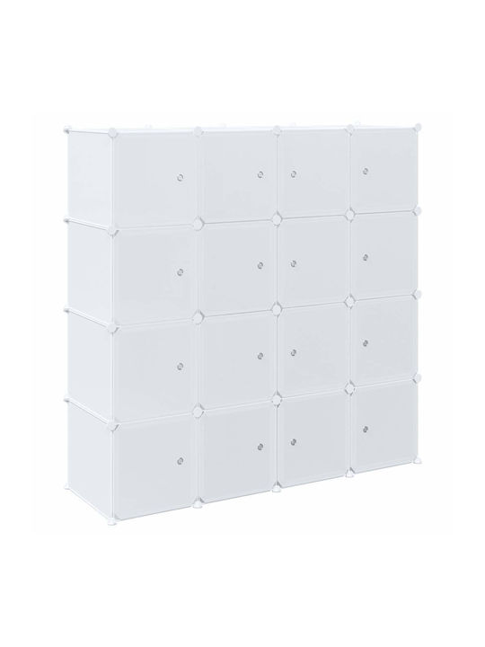 Triple Door Wardrobe White 145.5x46.5x144cm