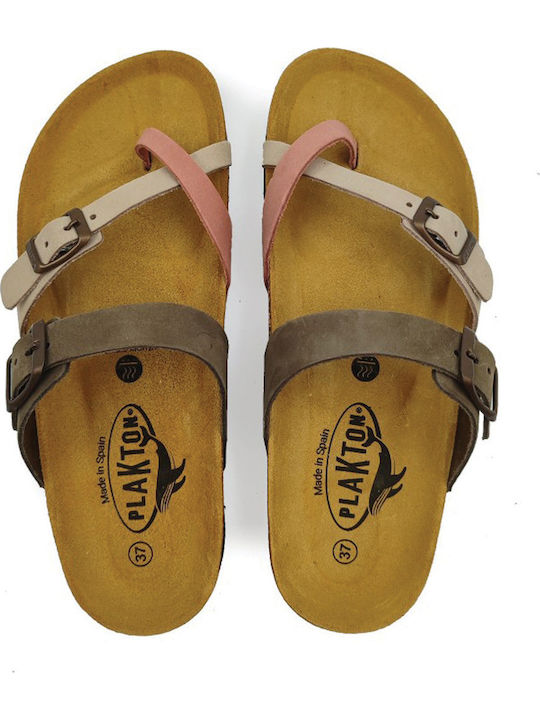 Leather Women's Anatomic Sandals Maquillaje/Hielo/Khaki