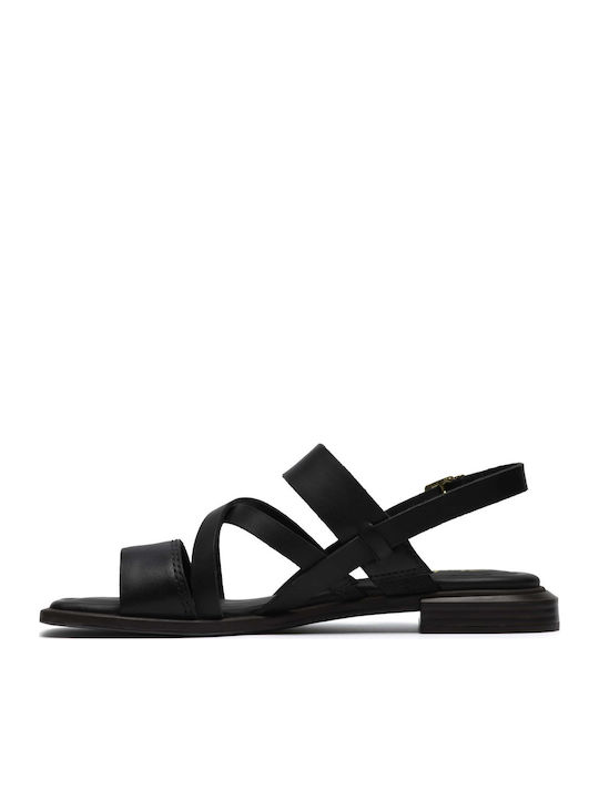 Ariany Strap Δερμάτινα Γυναικεία Σανδάλια Μαύρα