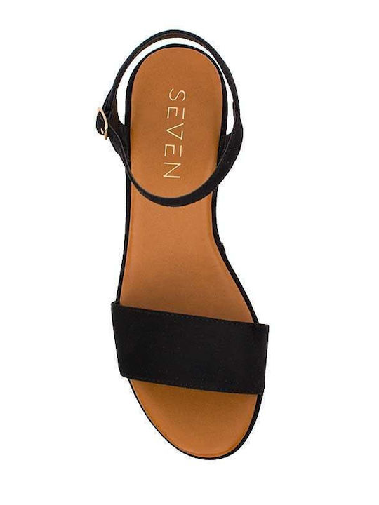 Suede Πέδιλα Ανατομικά Μαύρα